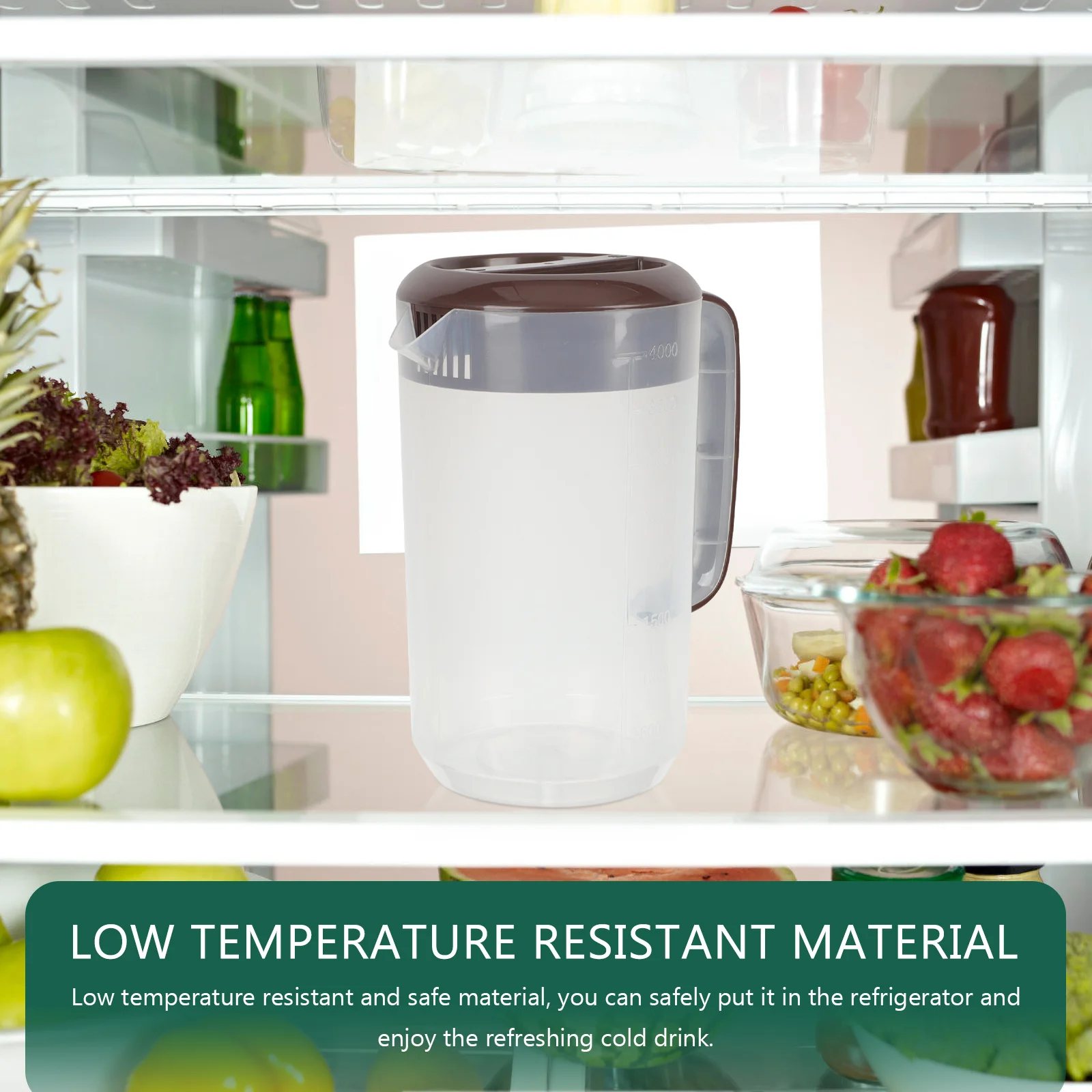 

Cold Water Pitcher Large Capacity Plastic Jug with Lid Beverage Container Beverage Dispenser for Home Party