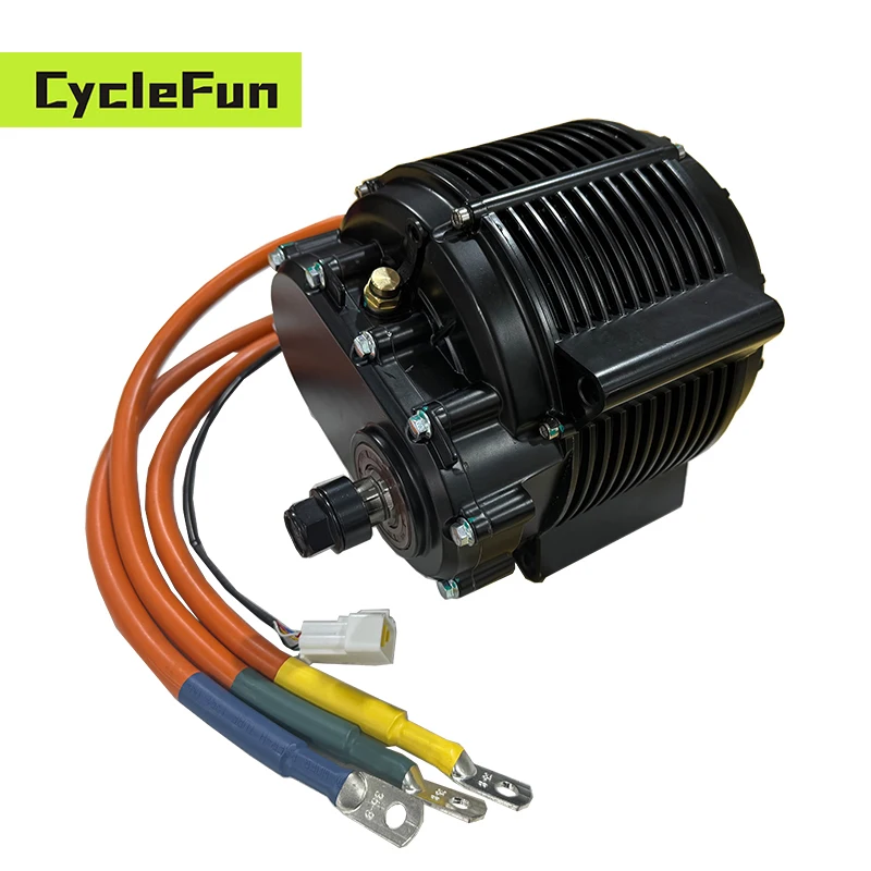 QS165 60H 10KW V3 PMSM Mid Drive Motor with 1:2.37 Gearbox with Sprocket Hall Version For Off Road Moped - view 2