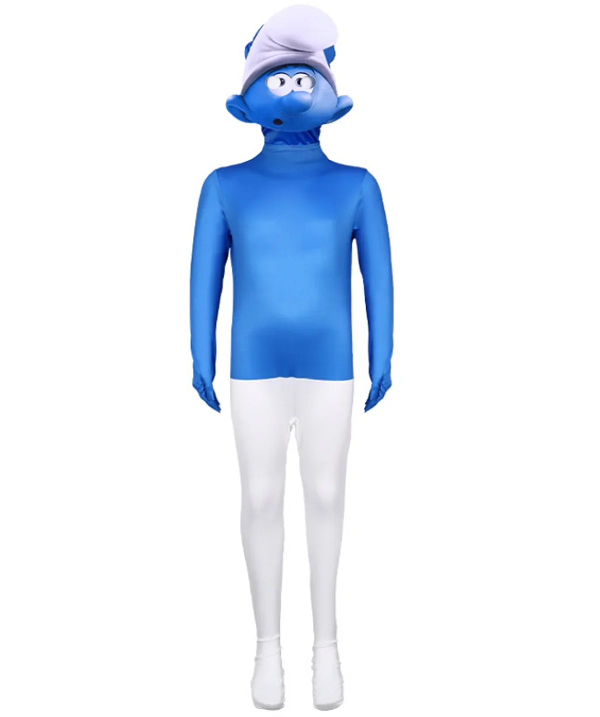 

The Smurfsed Cosplay Costume Jumpsuit Headwear Performance Carnival Costume Party Men Bodysuit