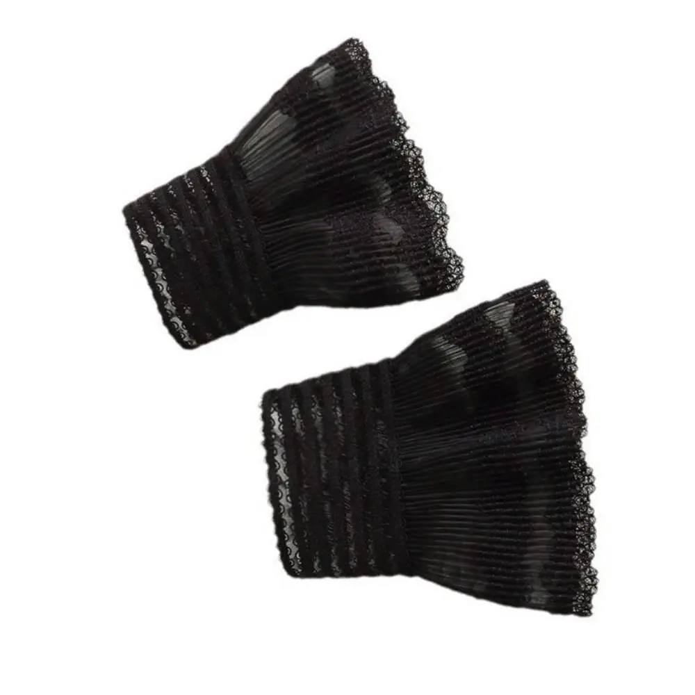 

New Multilayer Ruffle Fake Cuff Detachable White Black False Sleeve Cuffs Sweater Cuffs