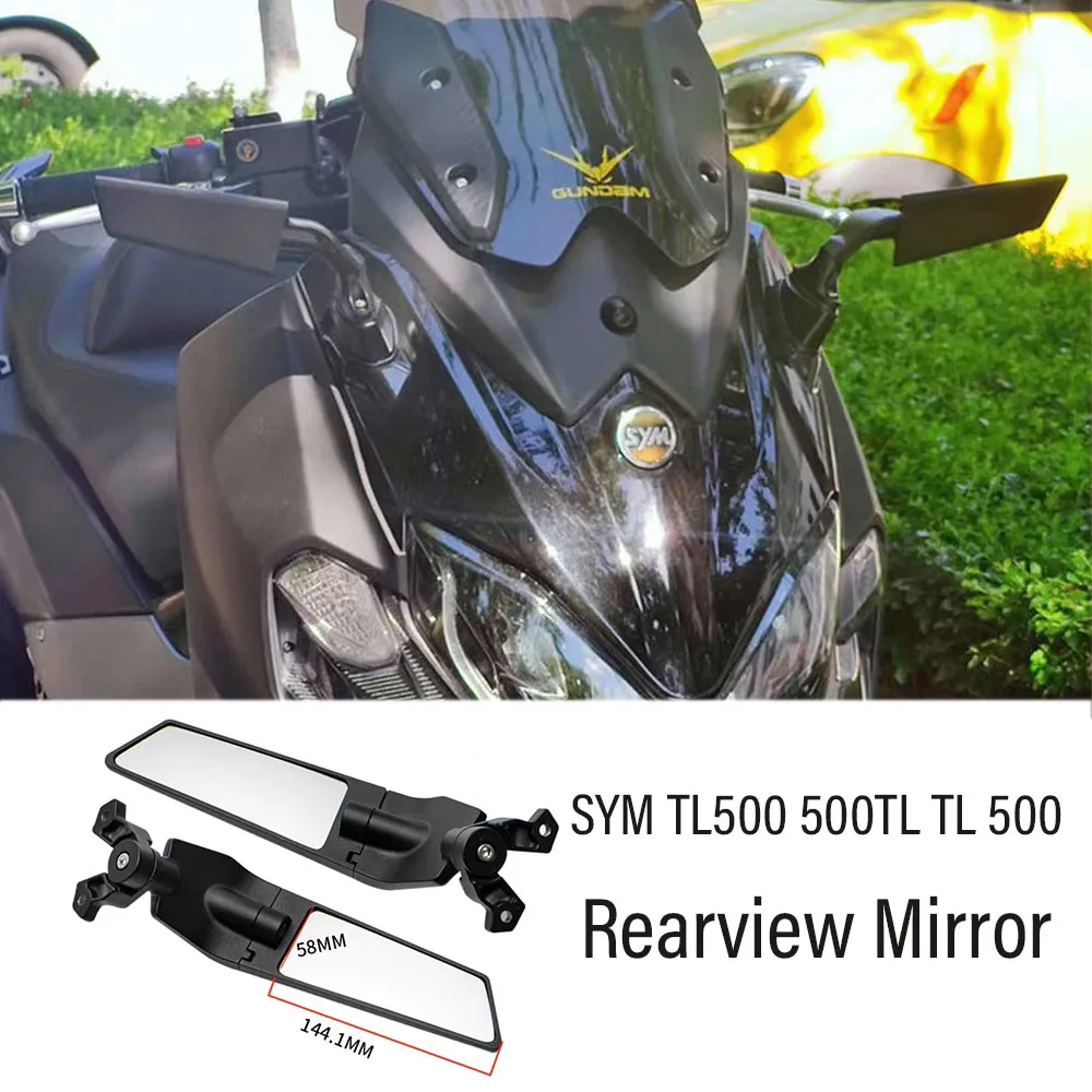 New For SYM TL500 500TL TL 500 New Motorcycle Rear View Mirrors Adjustable Aluminum Mirror Accessories SYM TL500 500TL TL 500