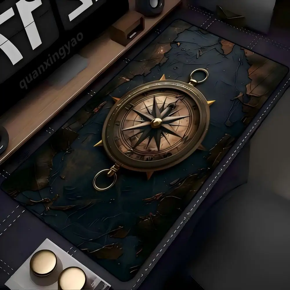 

Mairuige Compass large mouse pad, computer office game desk pad, rubber anti slip mouse pad, small decorative desk pad