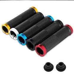 Bicycle Rubber Grips MTB Alloy Lock Bilateral Lock Handlebar Grips Anti Slip Cycling Handlebar Grip Sleeve Bike Accessories