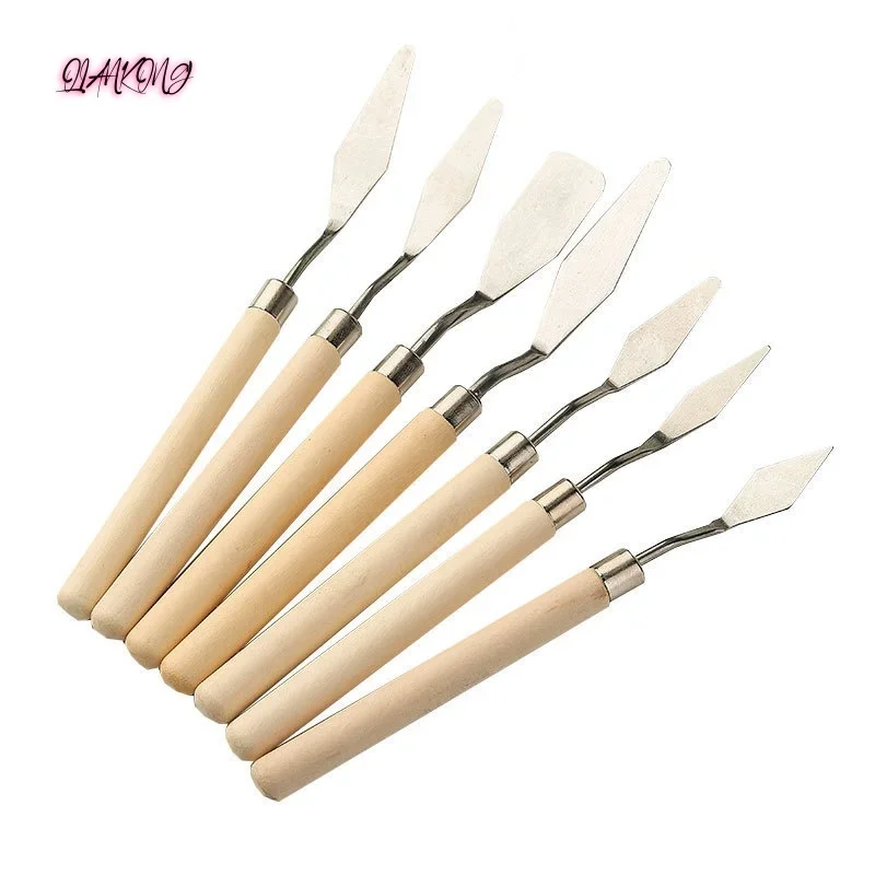 

1 Pcs Stainless Steel Spatula Palette Knife Oil Painting Scraper Artist For Color Mixing Painting Tools Art Supplies