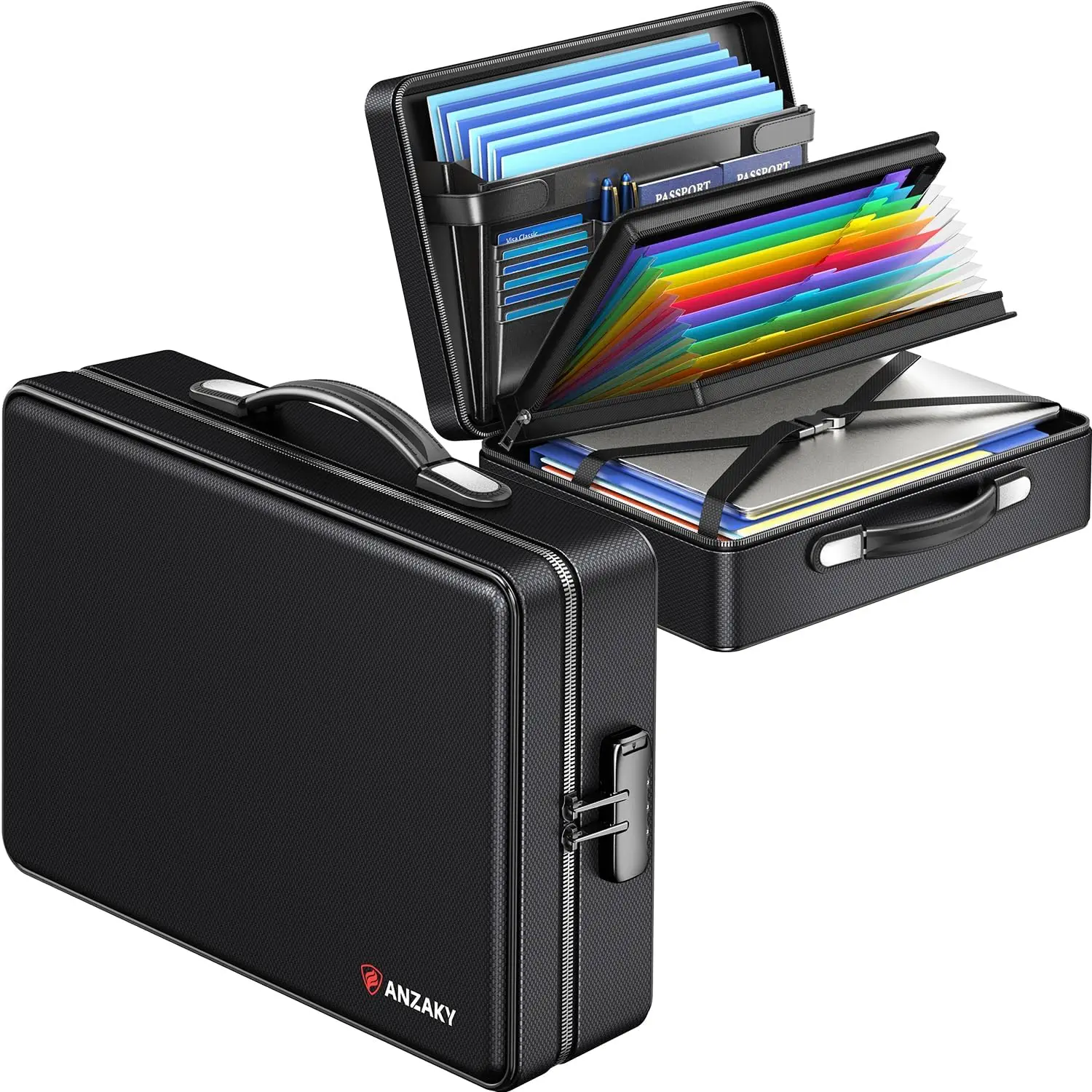 

Огнестойкая сумка для документов с замком, водонепроницаемый портфель для ноутбука для важных файлов и 16-дюймовых устройств