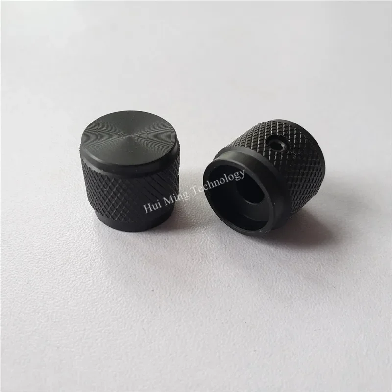 5pcs Aluminum Alloy Knob Black Solid potentiometer knobs Knurled 17*16mm cap Rotary cap Volume Switch Knobs HI-FI amplifier