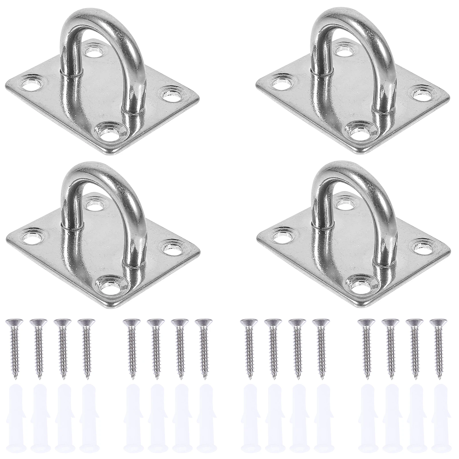 

Stainless Steel Ceiling Hooks Fan Hanger Hammock Hooks Compact Size Multipurpose Indoor Swing Fixing Hook Storage Tools