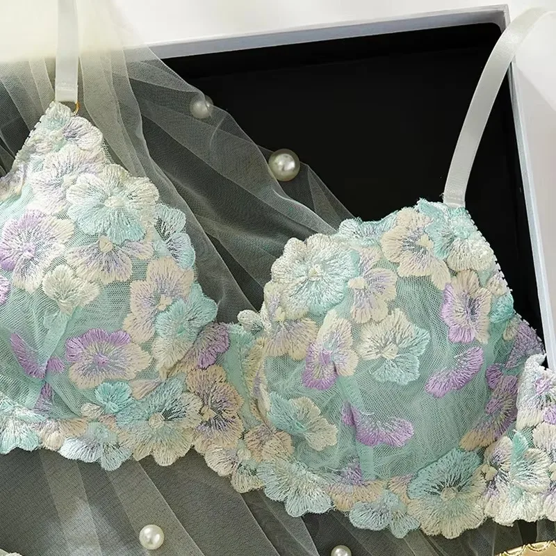 Lingerie Sexy Delicate Underwear Lace Embroidery Bilizna Set Fairy Intim Goods Onlyfans Kit Beautiful Brief Sets