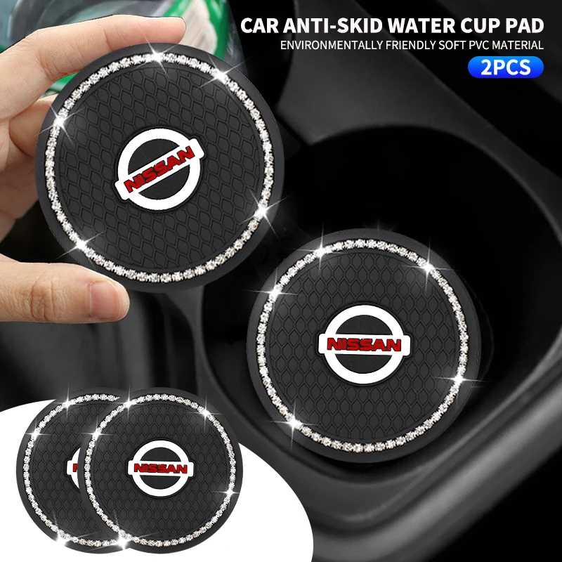 Многофункциональный автомобильный алмазный коврик для чашки с водой, украшение для Nissan Qashqai J11 J10 Juke Tiida Nismo Note X-TRAIL, аксессуар Многофункциональный автомобильный алмазный коврик для чашки с водой, украшение для Nissan Qashqai J11 J10 Juke Tiida Nismo Note X-TRAIL, аксессуар