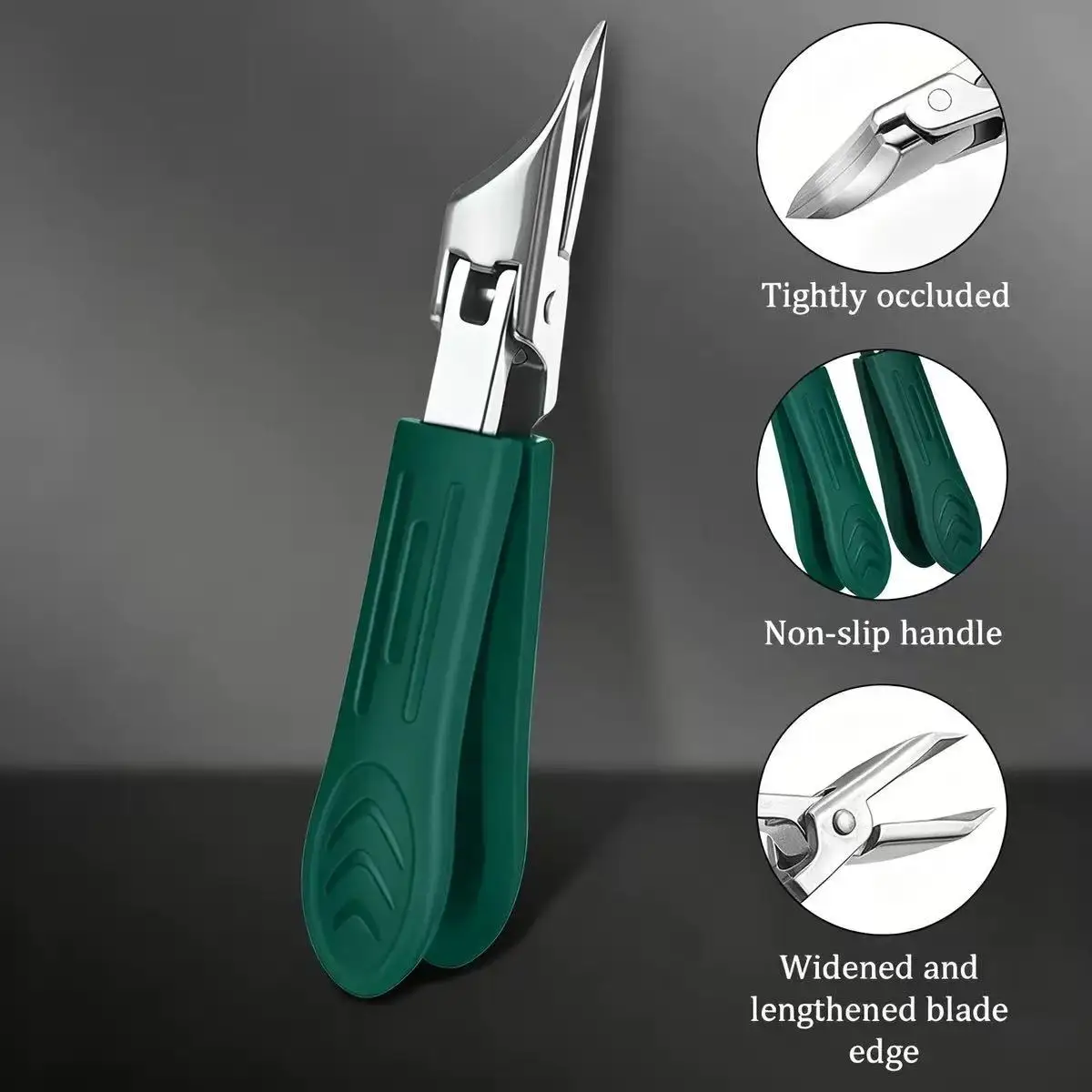 Thick Ingrown Nails Heavy Duty Stainless Steel Trimmer Safety Soft Grip Ultra Sharp 25 Degree Angled Blade Seniors Splash Proof