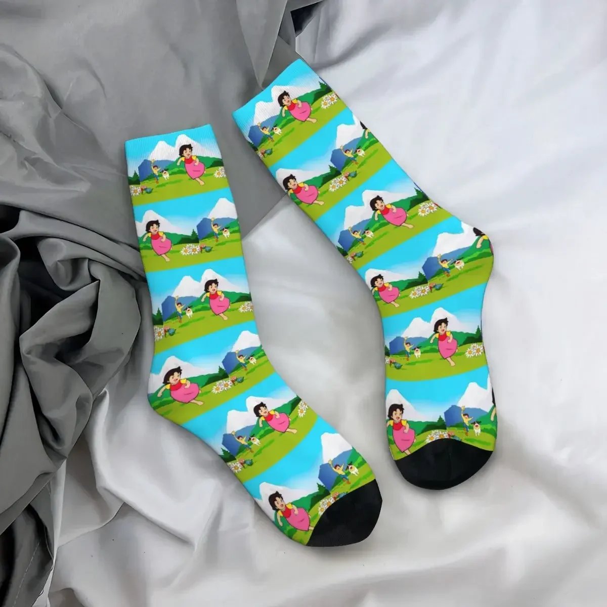 Heidi Socken Harajuku Superweiche Strümpfe Ganzjahres-Langsocken Zubehör für Unisex-Geschenke