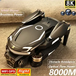 2025 New V888 Drone Professional 8K HD ESC Camera Brushless Optical Flow OA Aerial Drones Wifi RC UAV Upgraded V88 Dron