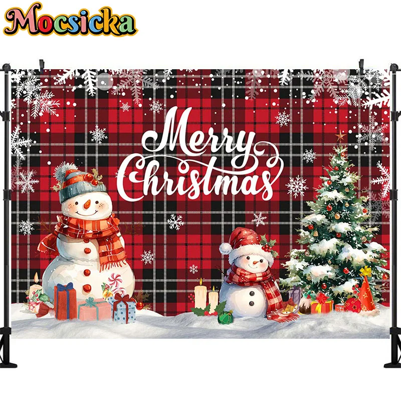 Mocsicka-خلفية التصوير الفوتوغرافي لعيد الميلاد ، رجل الثلج ، شجرة ، زخرفة الحفلات ، صورة عائلية ، خلفيات ، مستلزمات الاستوديو