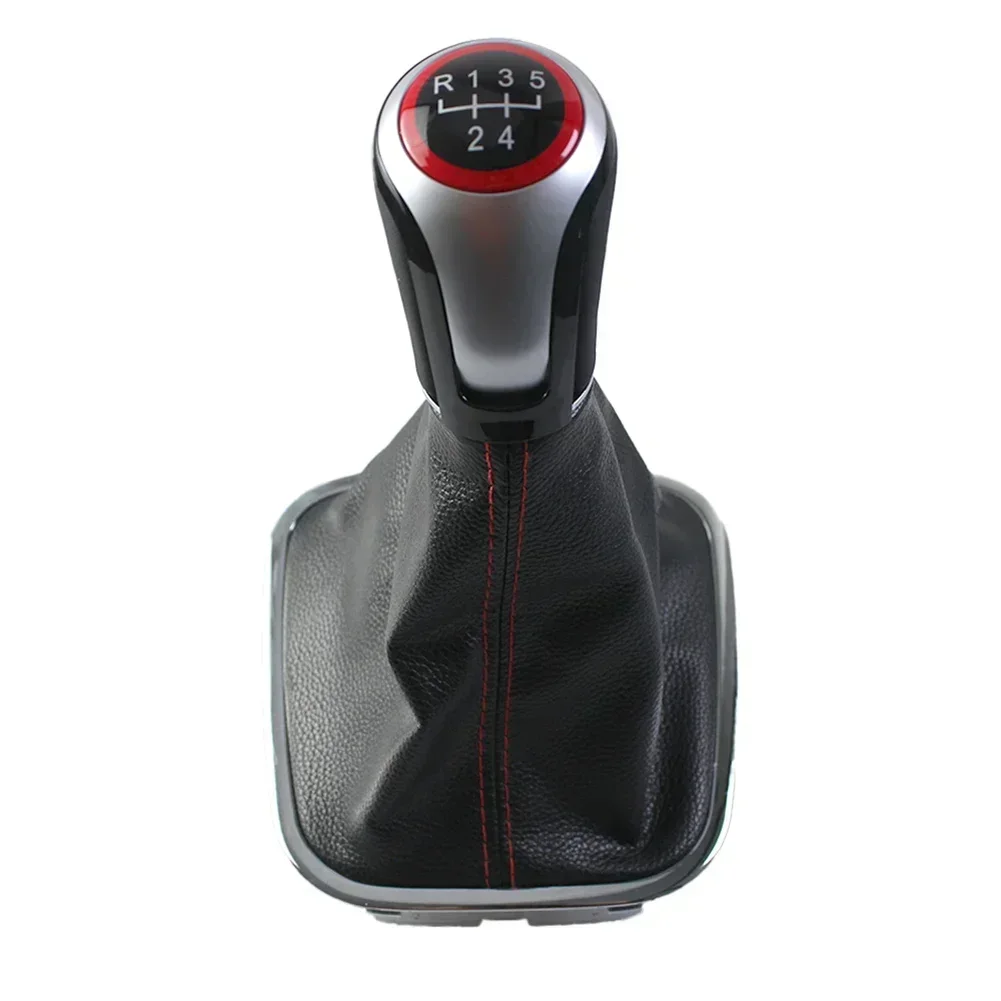 

1 X 5 Speed Gear Shift Knob Shifter Lever Gaiter Boot Cover Collar Manual Shift Knob And Bracket Base For Polo 6R 6C 2011-2019