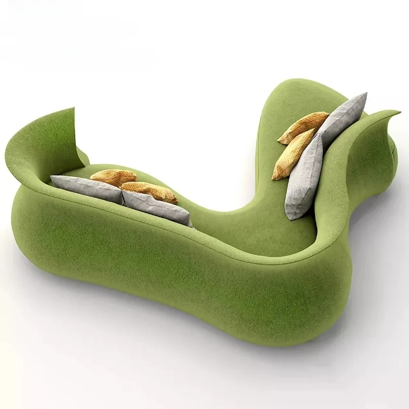 Personality art special-shaped sofa living room hotel lobby fiberglass curved curved sofa