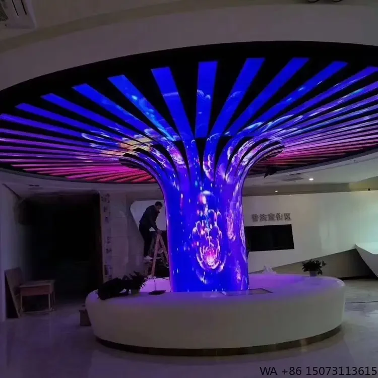 

HD 360 ° Гибкий светодиодный экран с изогнутой поверхностью для внутреннего использования