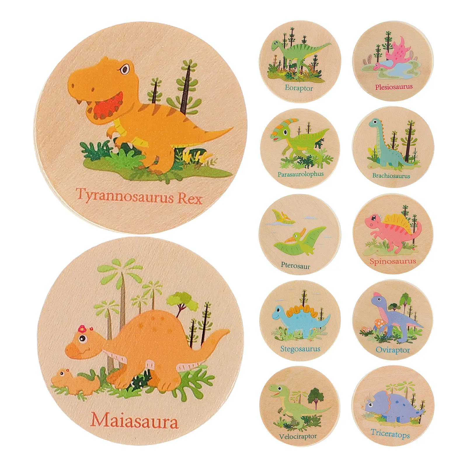

24 Pcs Baby Toy Dinosaur Board Game Alphabet Learning Toys Cartoon Animal Dresser Knobs Brain Games for Drawer Handle