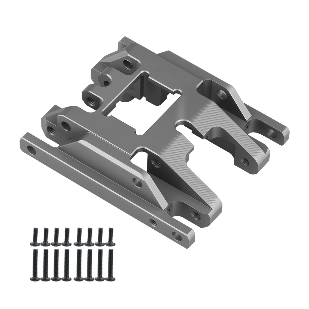 BDX RC سبائك الألومنيوم لوحة التزلج نقل جبل علبة التروس قاعدة مركز الإطار هدفين القفز حتى ل TRX4M 1/18 RC قطع غيار السيارات الزاحفة