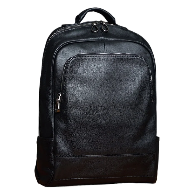 

Men's Genuine Leather Travel Backpack Luxury Handbag Purse Design Business Computer Bag Casual Fashion Trendy Style