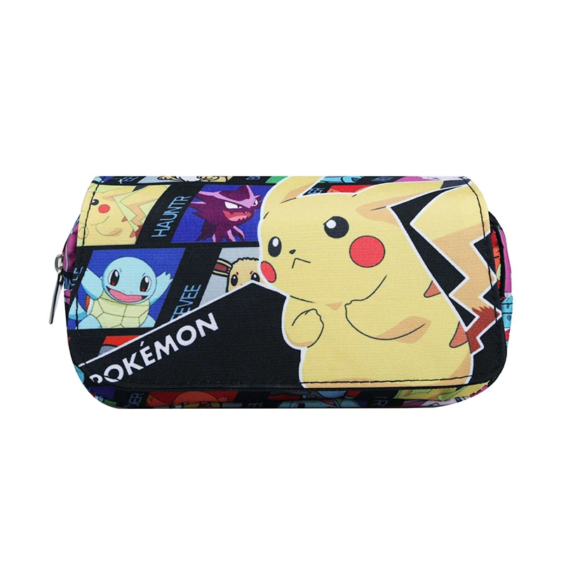 Pokemon Stationery Bags Pocket Monster Learn Pencil Case Student Portable Pen Case Nylon Material Pikachu Kids Gifts Anime Toys