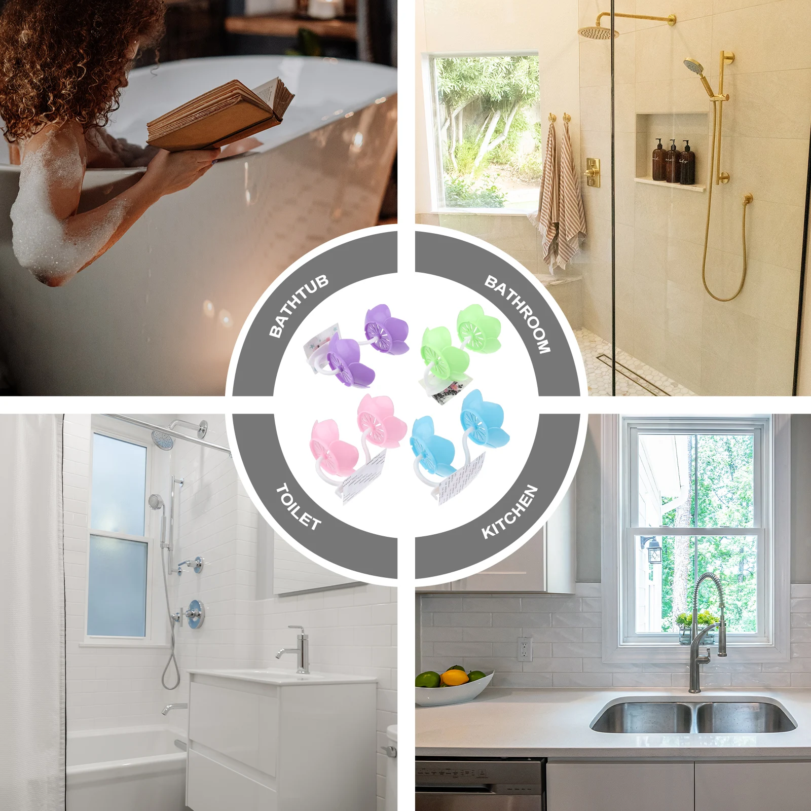 

4PCS WallMounted SoapHolder DurablePP Plastic BathroomStorage SuctionCup HangingTray DrainingRack ShowerRoom Kitchen Bathtub