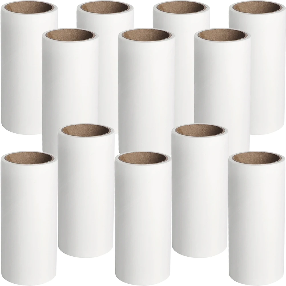 12pcs Lint Roller เติมสําหรับ Remover ผม,Extra Sticky Lint Roller,Remover สําหรับโซฟาเสื้อผ้า,60 แผ่น Lint ลูกกลิ้ง