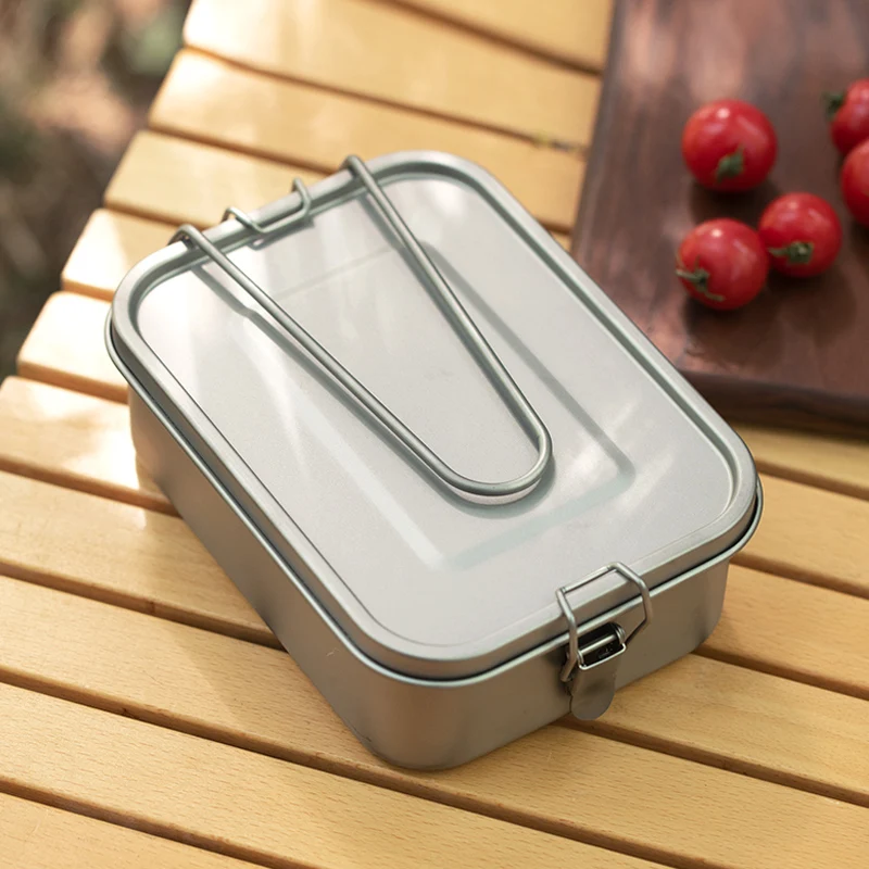 Customized titanium lunch boxes for adults and teens with clip-proof leak-proof bento food containers to maintain freshness