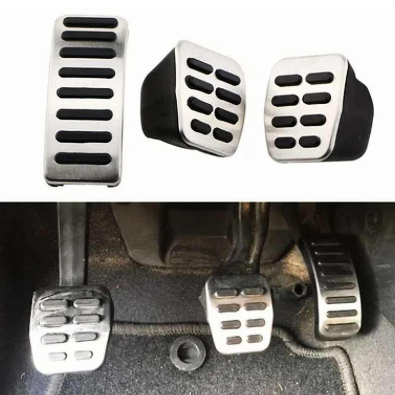 Stainless Steel Car Pedals for Volkswagen VW Polo 9N 6R Bora Golf 4 MK4 IV for Skoda Fabia Seat Ibiza 6K 6L 6J AT MT Pedal Cover