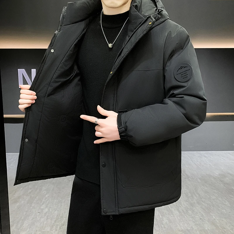 

Hooded Cotton Jacket Casual Fashion Waterproof Coat Male Windbreaker Winter Clothing for Men's Winter Coats Skiing Outerwear