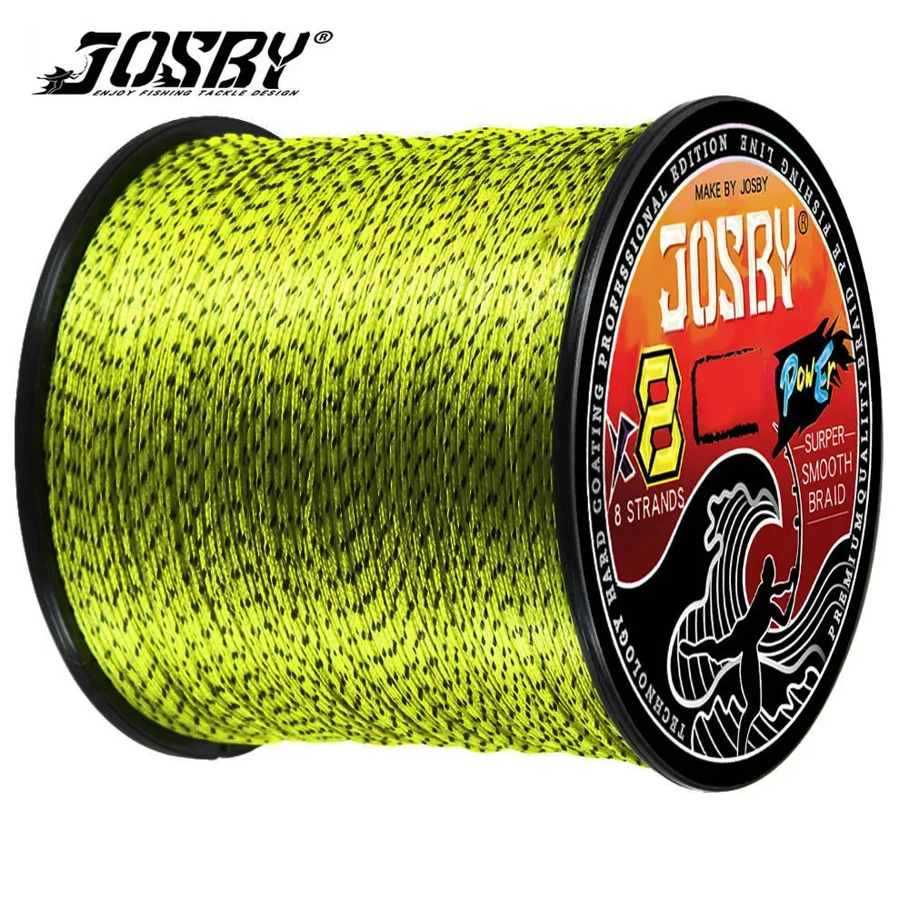 JOSBY 8 Strands Speckled Multifilament Fishing Line  500/300/100M Carp Fishing Japanese 100% PE Braided Wire Fishing Accessories