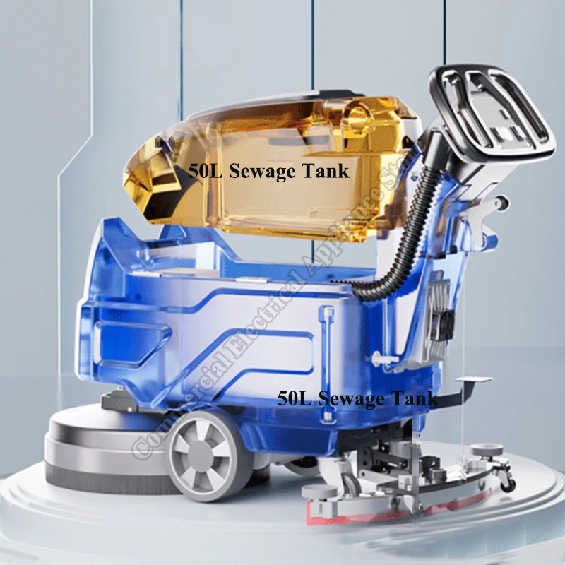 Washing Machine Commercial Hand-propelled Industrial Suction Drag Integrated Mopping Factory Restaurant Electric Mopping Car