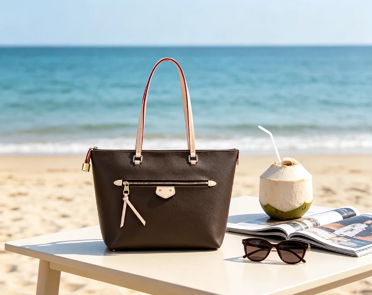 Luxury Designer Style Women Shoulder Bag Handbag Crossbody Purse, Soft PU Leather Ladies Tote Bag, Multi Compartment Portable Bag, Removable Strap, Trendy Solid Color Bag for Work Party Daily Wear