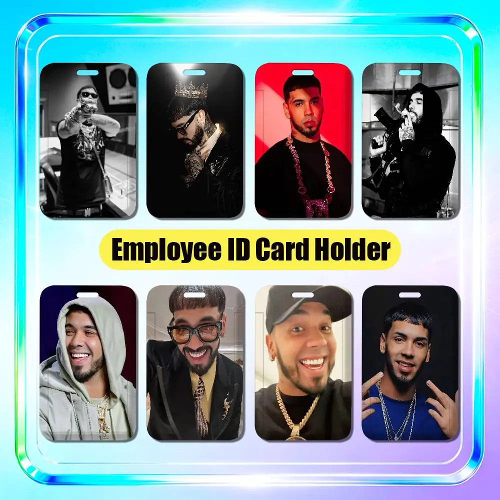 For Anuel AA Employee ID Card Holder Office Badge Work Student Bank Credit Hard Holders Case Shell