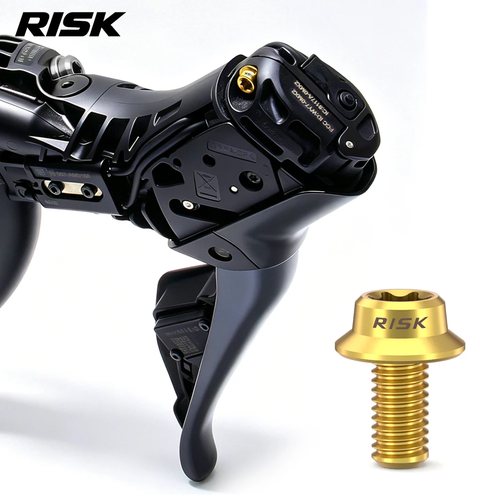 RISK Road Bike Titanium Shifter Battery Compartment Fixing Screws Shifter Battery Box Fixed Ti Bolt forR7170/R8170/R9270 Bicycle