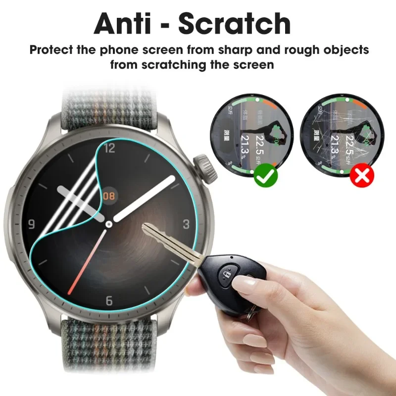 10-1Pcs Hydrogel Film for Amazfit Balance SmartWatch Screen Protector Soft TPU Anti-scratch Protective Film for Amazfit Balance
