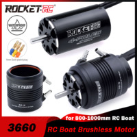 Rocket-RC 3660 2600KV 3250KV Waterproof Sensorless Brushless Motor 5mm Shaft Water Cooling Jacket for 800-1000mm RC Boat Feilun
