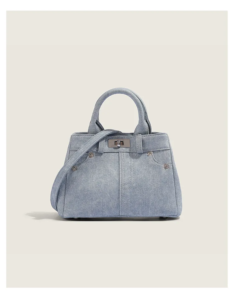 

Women's Denim Bag High-end Retro Handbag Autumn and Winter Versatile Crossbody Bag