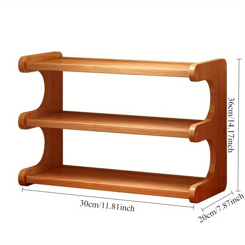 Bamboo Desktop Storage Rack Desk Organizer Bookcases Stationery Home Cup Storage Books Storage Shelf Students