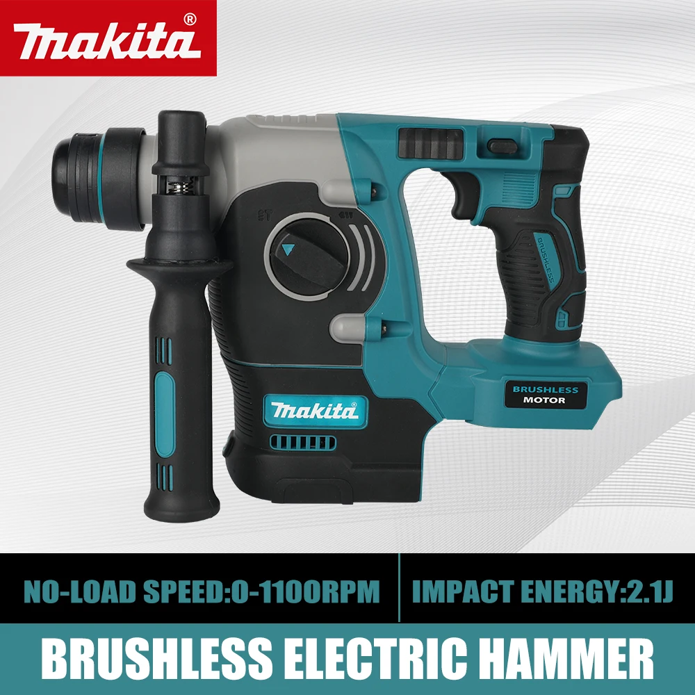 MAKITA DCH273 20V Brushless Rotary Hammer 2.1J Impact Energy 360° Handle 6.0Ah Battery for Concrete Brick Stone Drilling