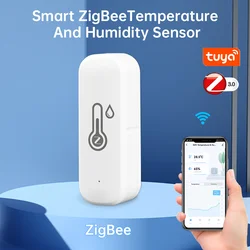 ZigBee Tuya Sensore intelligente di temperatura e umidità Termometro interno Monitoraggio APP Smart Life per Alexa Google Home Voice