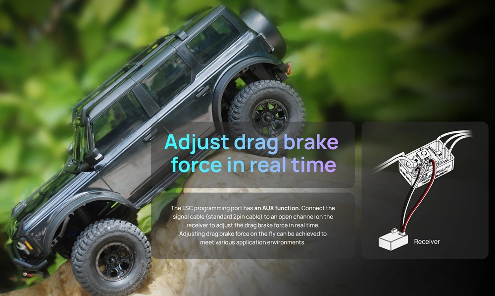 HOBBYWING QUICRUN WP-MINI24 25A ESC Outer 1621SL 3500KV Motor Brushless Sensorless Combo Per for 1/24 RC Model Car Crawler view 5
