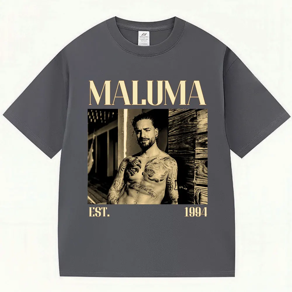 Rapper MALUMA Graphic T Shirts Men\'s Hip Hop Vintage Style Short Sleeve Fashion Gothic Oversized Cotton T-shirt Streetwear Male