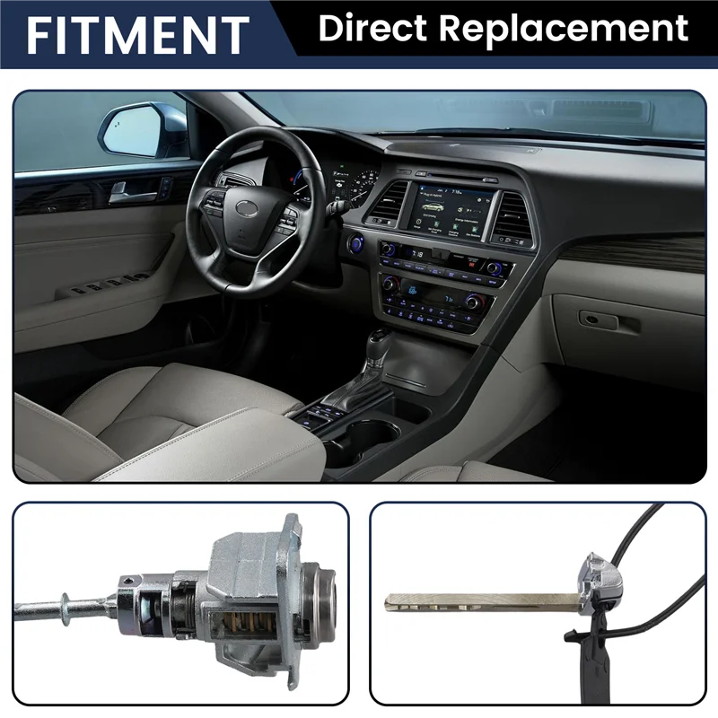 

A34R Left Front Driver Side Door Lock Cylinder With Keys 81970C5A00 81970-C5A00 For Hyundai Sonata 1.6L 2.0L 2.4L