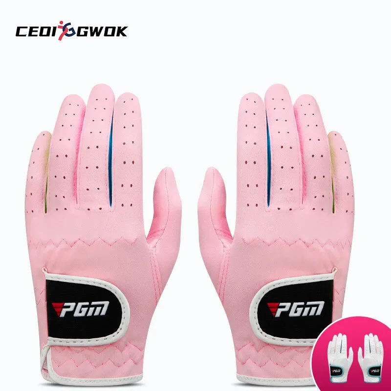 CEOI GWOK Soft and Flexible Golf Gloves for Kids Anti-slip Palm Ultrafine Fabric Golf Gloves A Pair