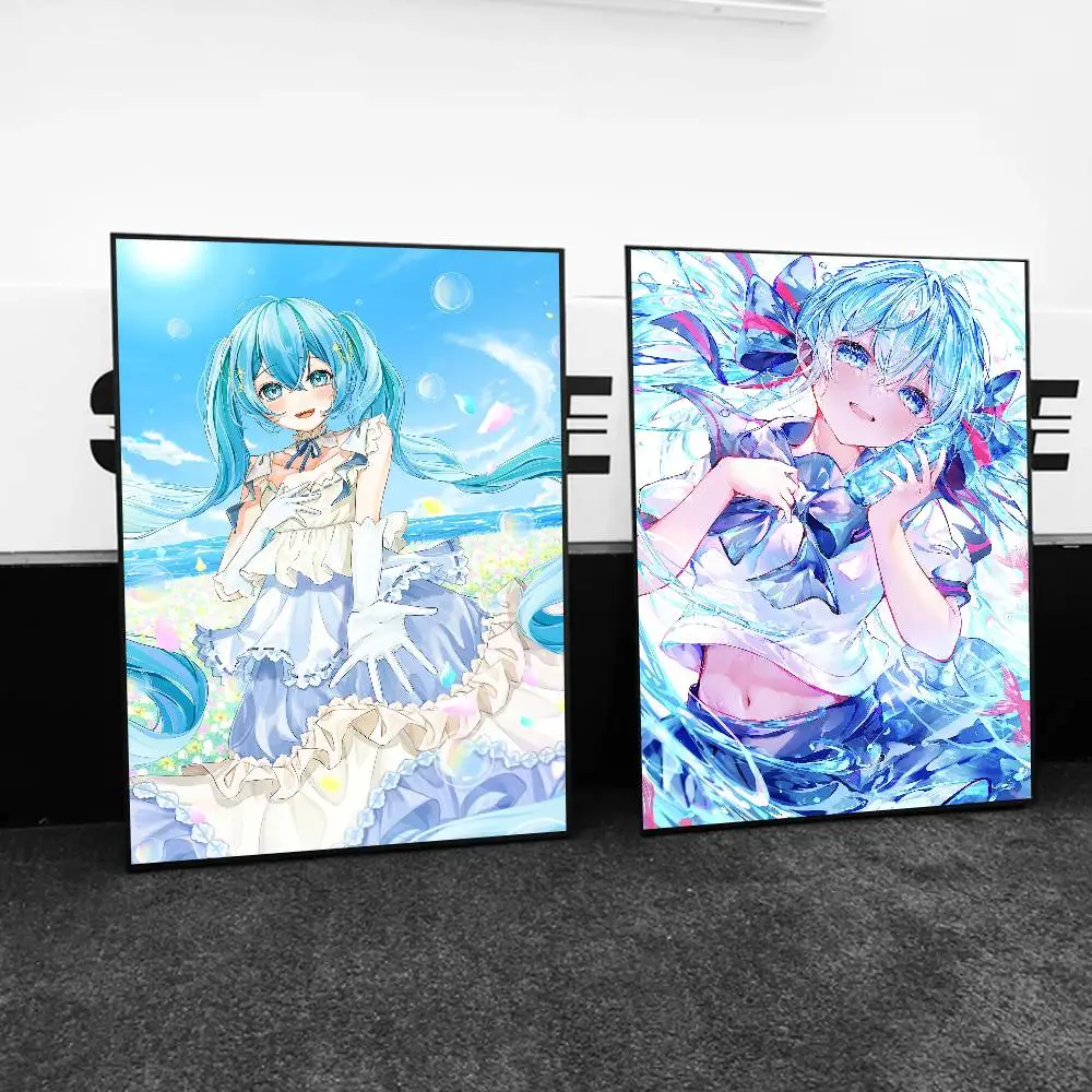 1 قطعة Hatsune Miku Vocaloid شخصية المشارك عالية الجودة طباعة مقاوم للماء جدار الفن ملصق لشريط غرفة المعيشة ديكور هدية