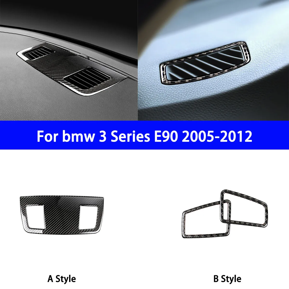 

Suitable for BMW 3 Series E90 2005-2012 Car Dashboard Air Outlet Panel Decoration Sticker Carbon Fiber Interior Modification.