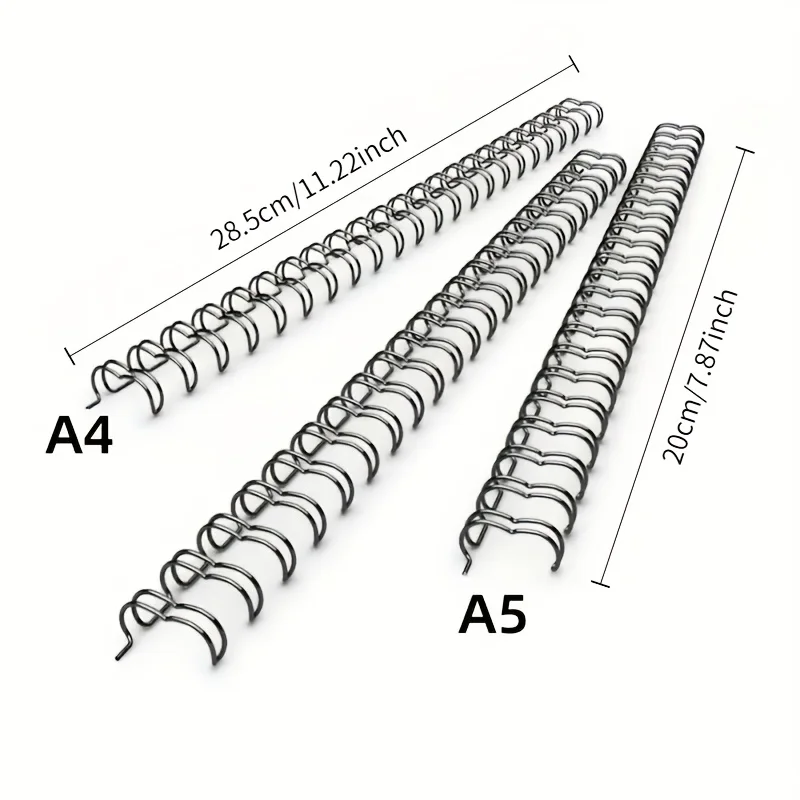 20pcs Heavy-Duty Metal Spiral Binding Rings - A4/A5 Book Loose-Leaf Fasteners, Compatible with Ring Binders, Reports,