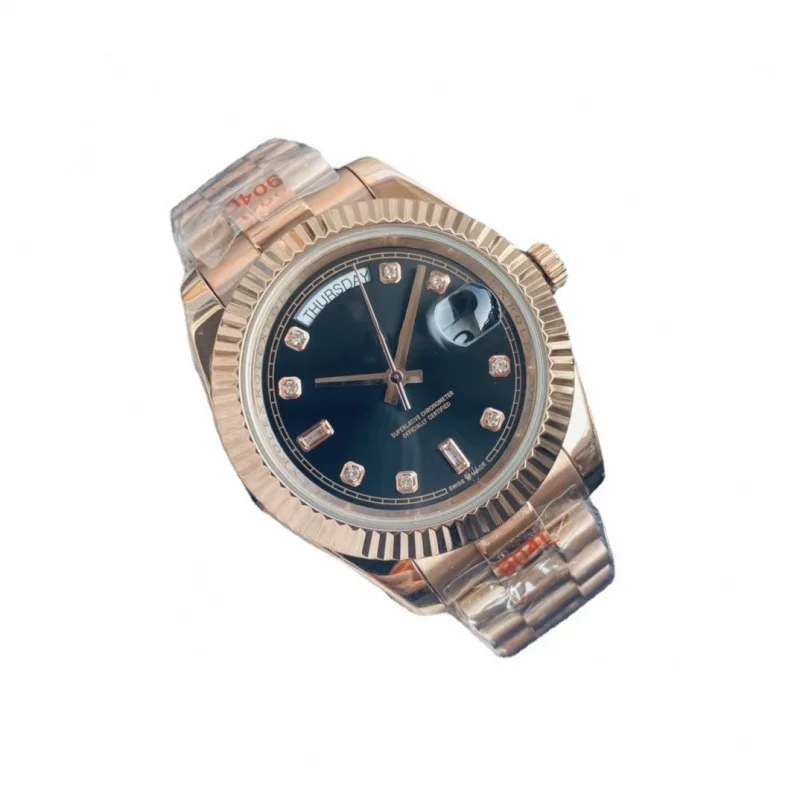 Tour d'affari Dizang Take Log Doppio calendario Orologio da uomo Meccanico automatico Orologio elegante dorato Fornitura all'ingrosso