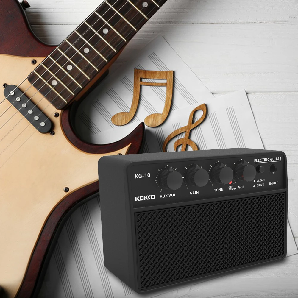 Mini Guitar Amp Electric Guitar Amplifier Mini Guitar Practice Speaker with 6.35mm Interface Guitar Amp for Daily Practice