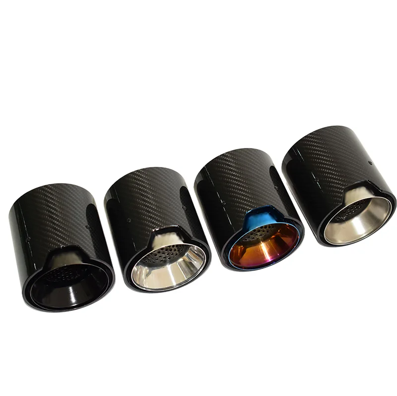 Car Exhaust Tip for BMW G80 G81 G82 G87 M2 M3 M4 M Power 4 PCS High Quality Carbon Fiber SS304 Muffler Exhaust Pipe Tail Pipe